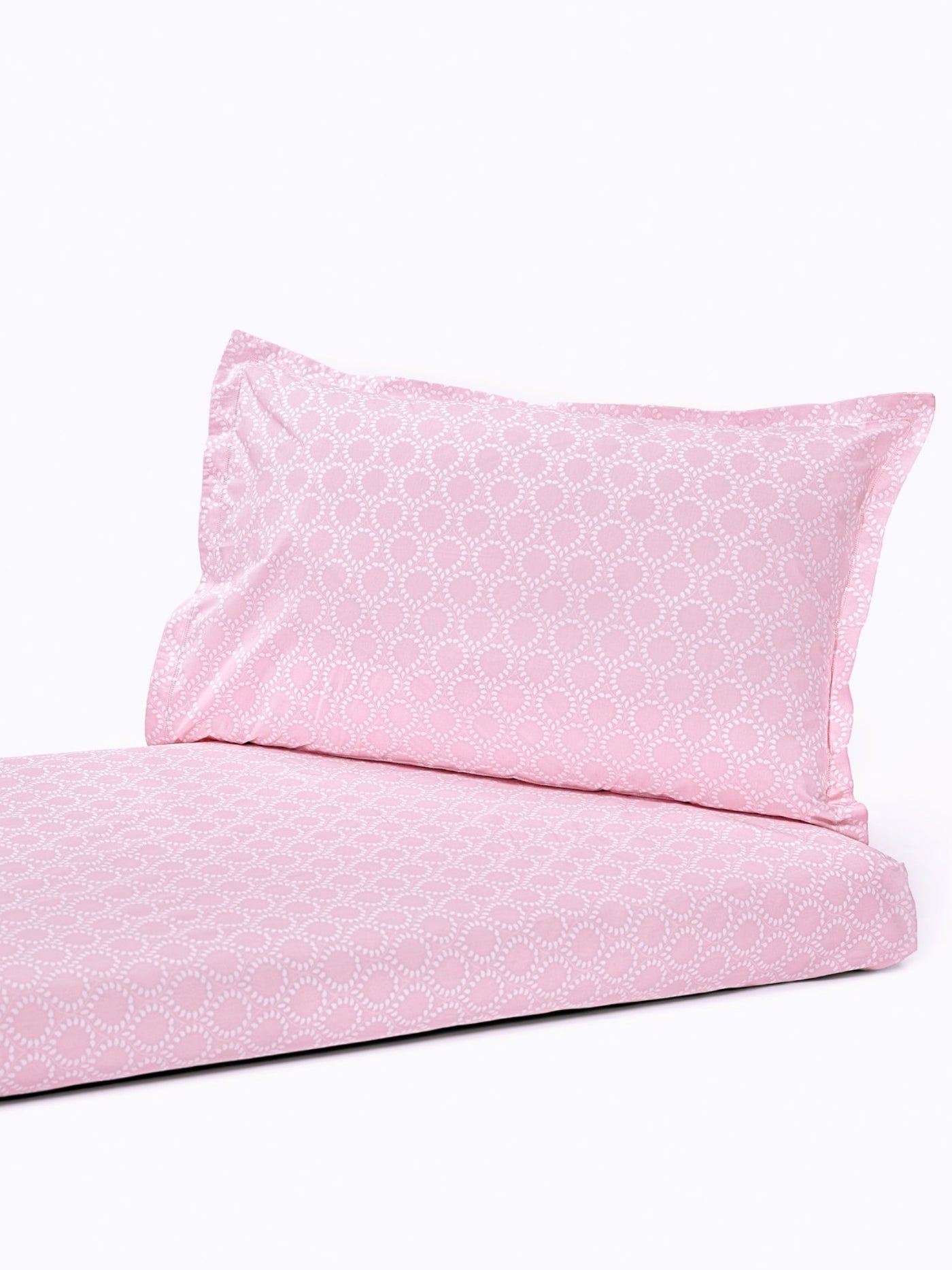 Pink Leaf Jaal Bedsheet
