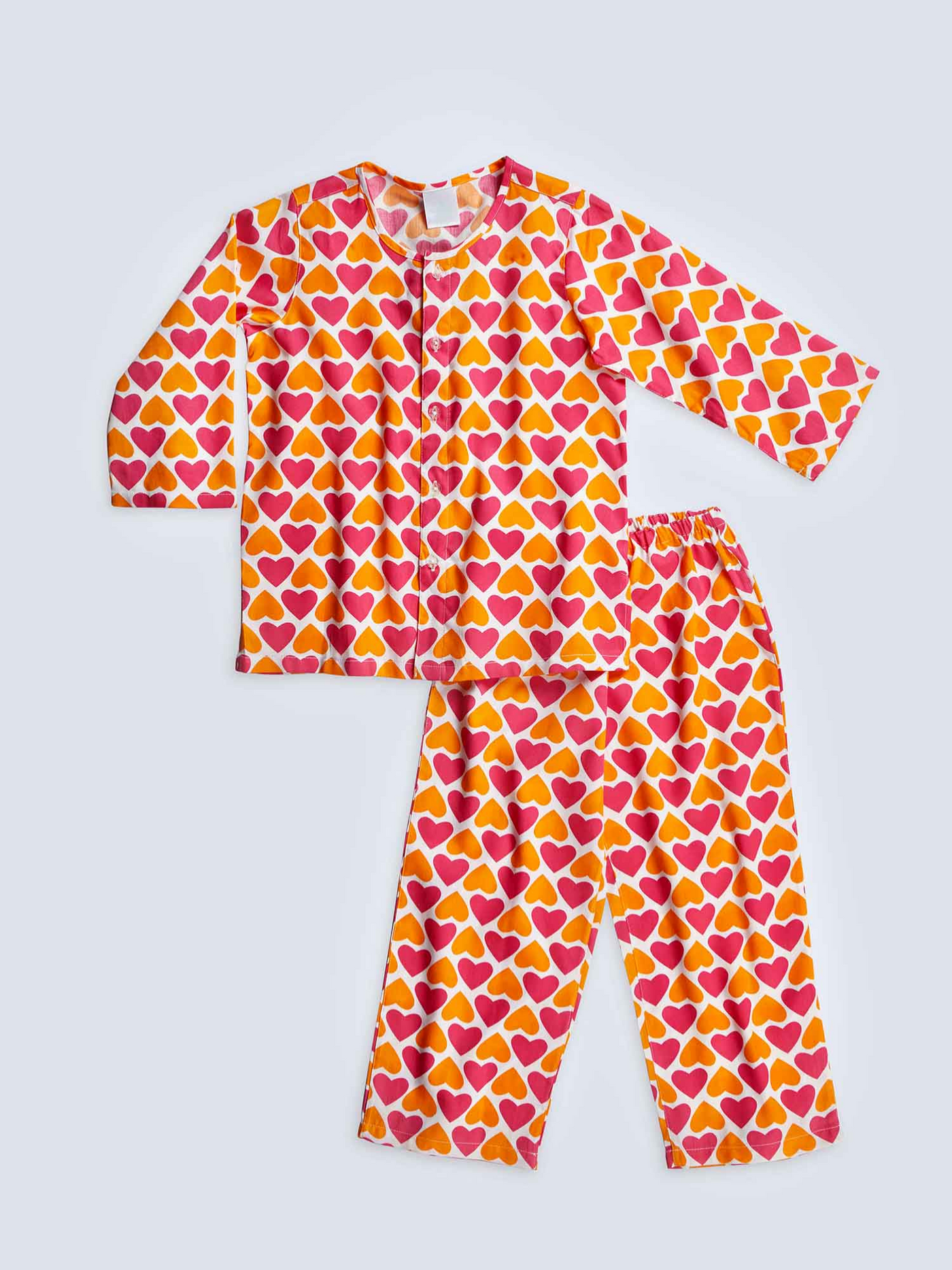 Pink and Orange Hearts Nightsuit