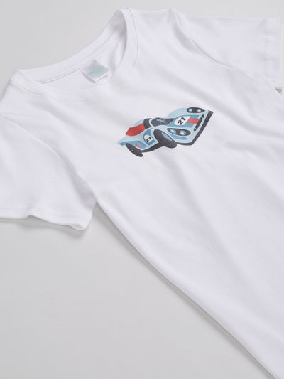 Formula One White T-shirt PJ Set