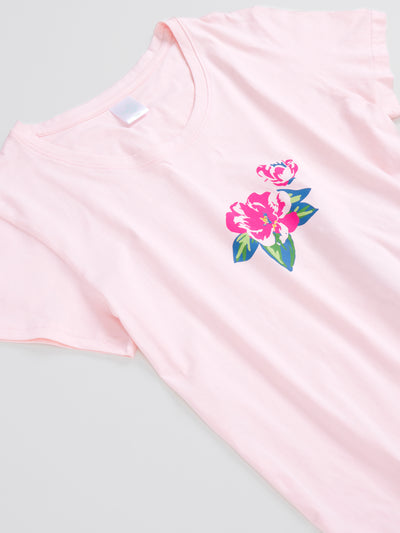 Retro Flowers Women's T-shirt PJ Set T-Shirt