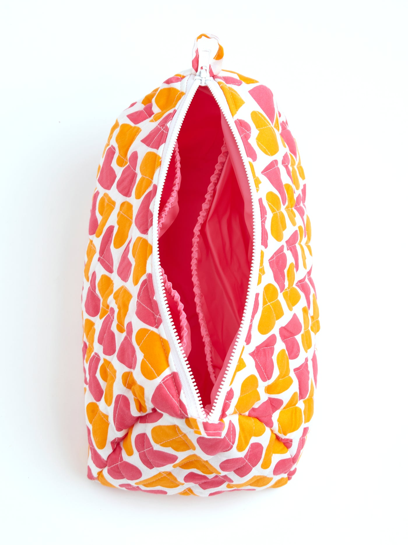 Pink & Orange Hearts Pouch Set