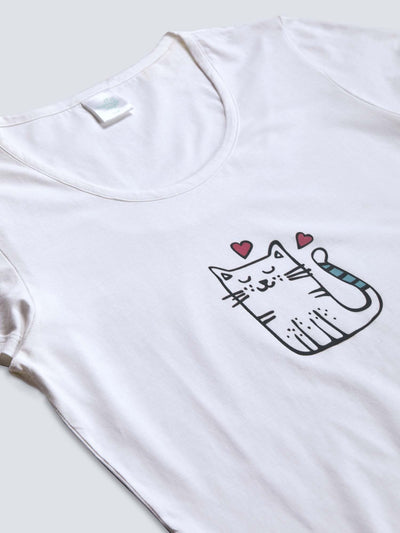 Cat Women's T-shirt PJ Set
