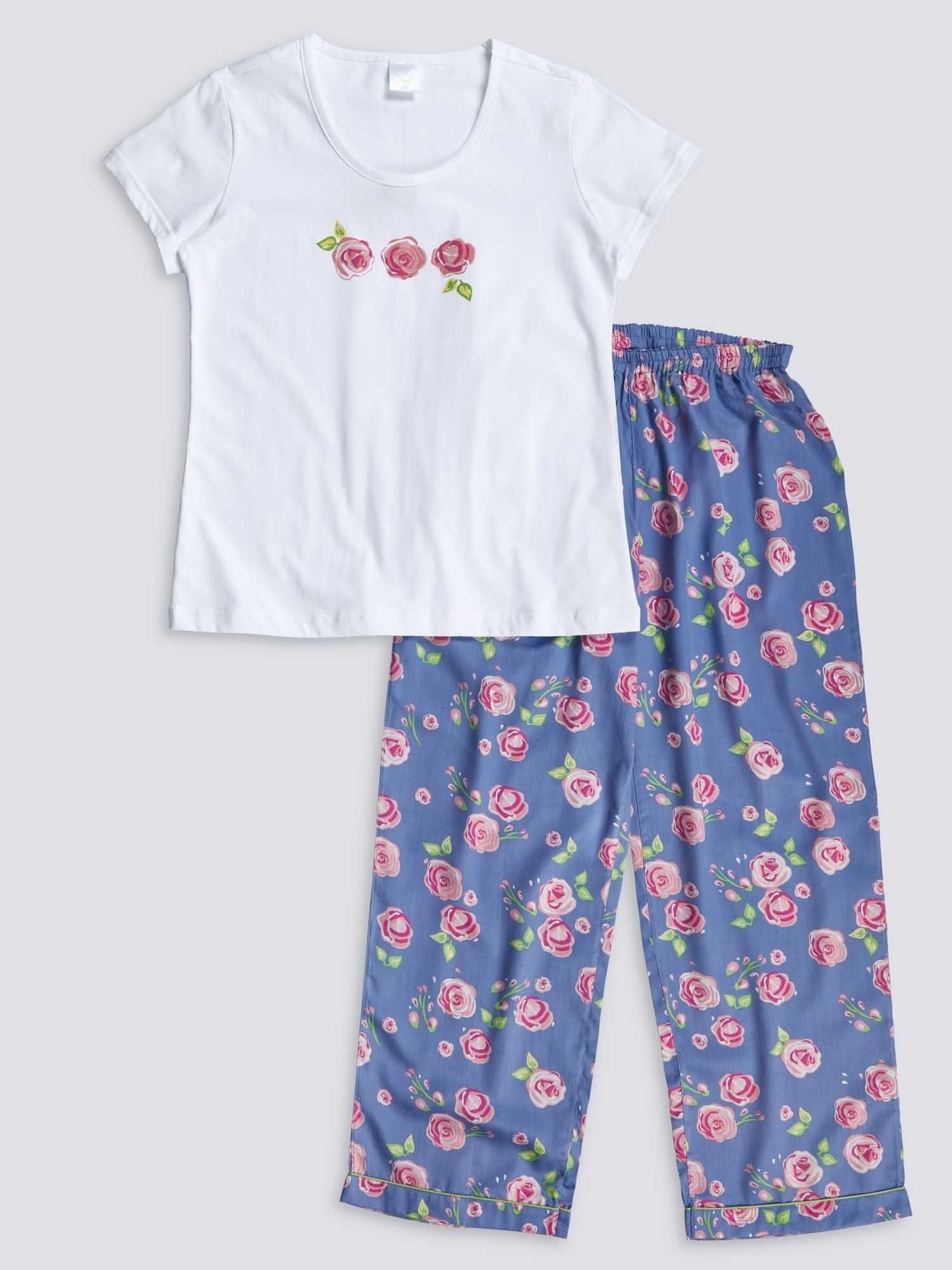 English Rose Women's T-Shirt PJ Set