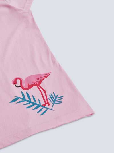 Flamingo (Purple) Women's T-Shirt PJ Set