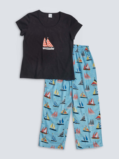 Sailboat Women's T-Shirt PJ Set