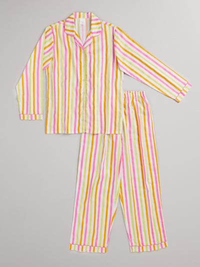 Flourescent Stripes Women's Nightsuit