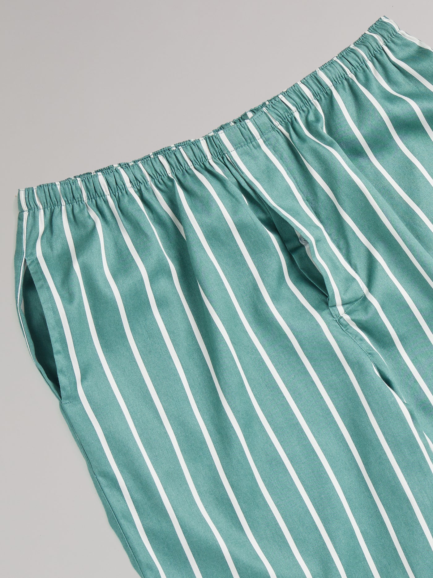 Sage Green Stripes Mens Pajama