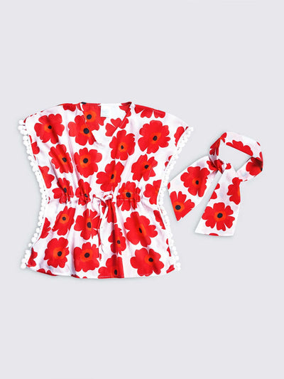 Red Flower Cover ups