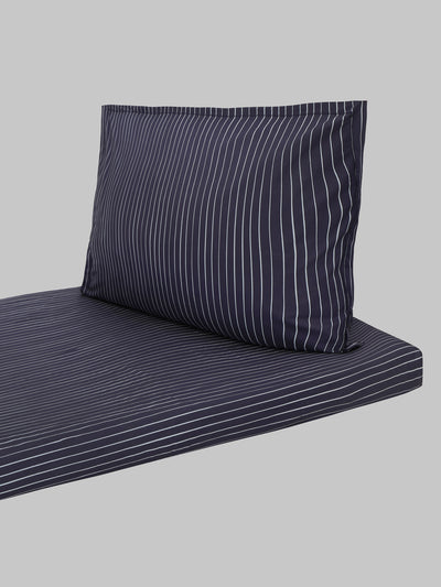 Dark Blue Stripes Bedsheet