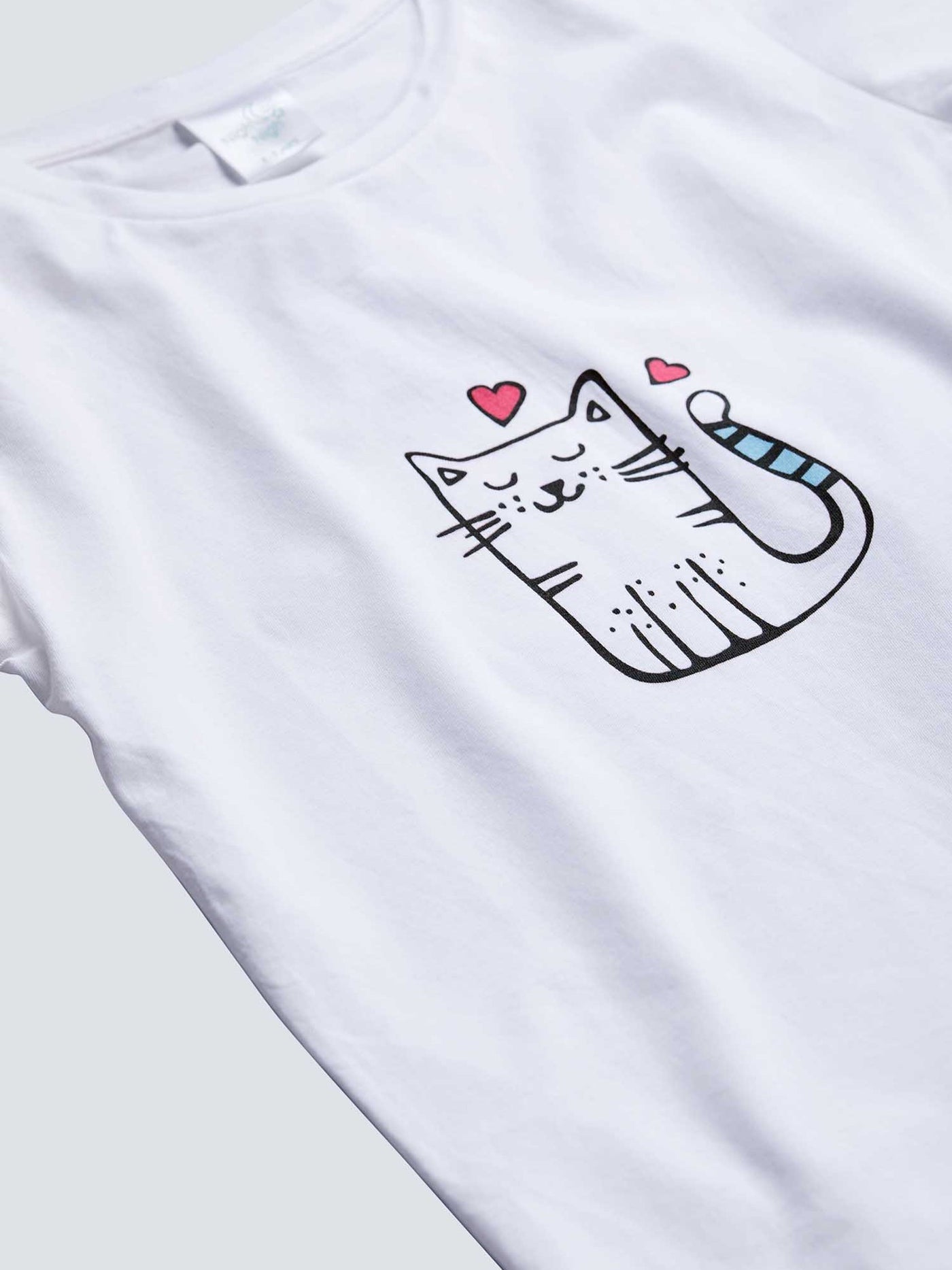Cat T-shirt PJ Set